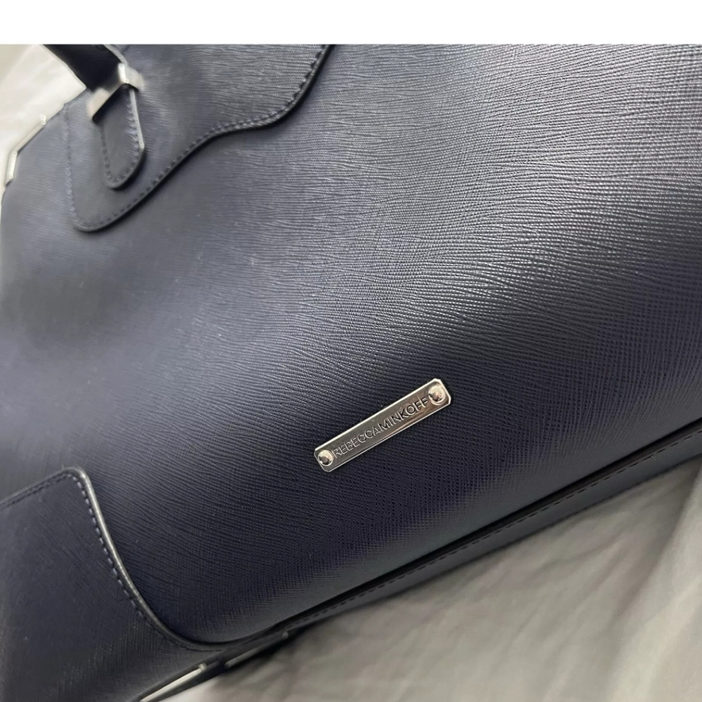 Rebecca Minkoff navy leather satchel purse - Picture 3 of 8